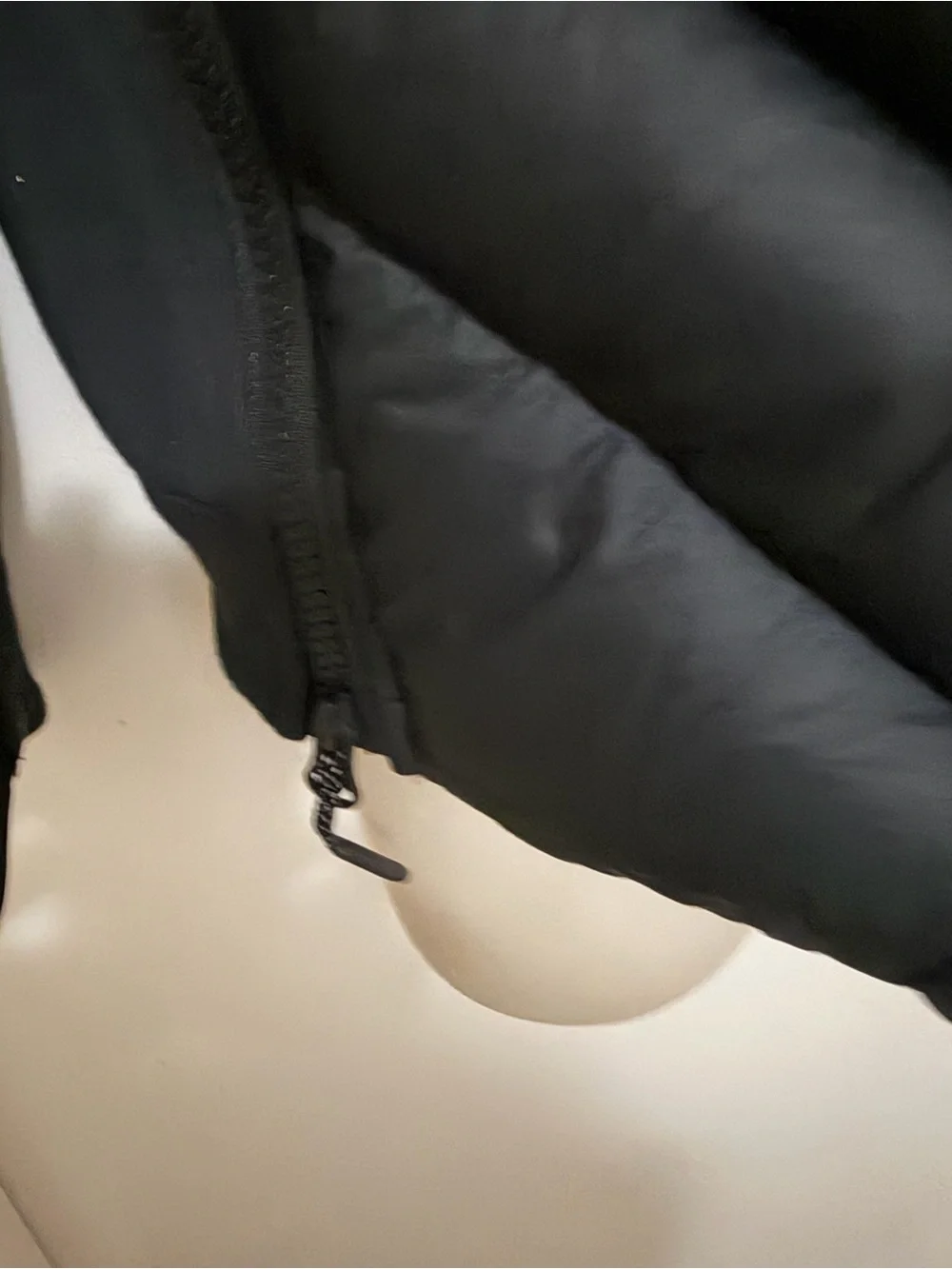 Nike Black Quilted Puffer Jacket with High Collar